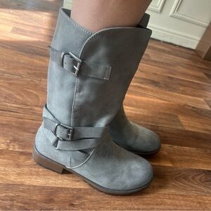 Maurices Gray Heeled Boots